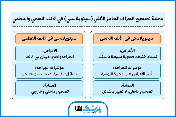 انف لحمي وانف عظمي