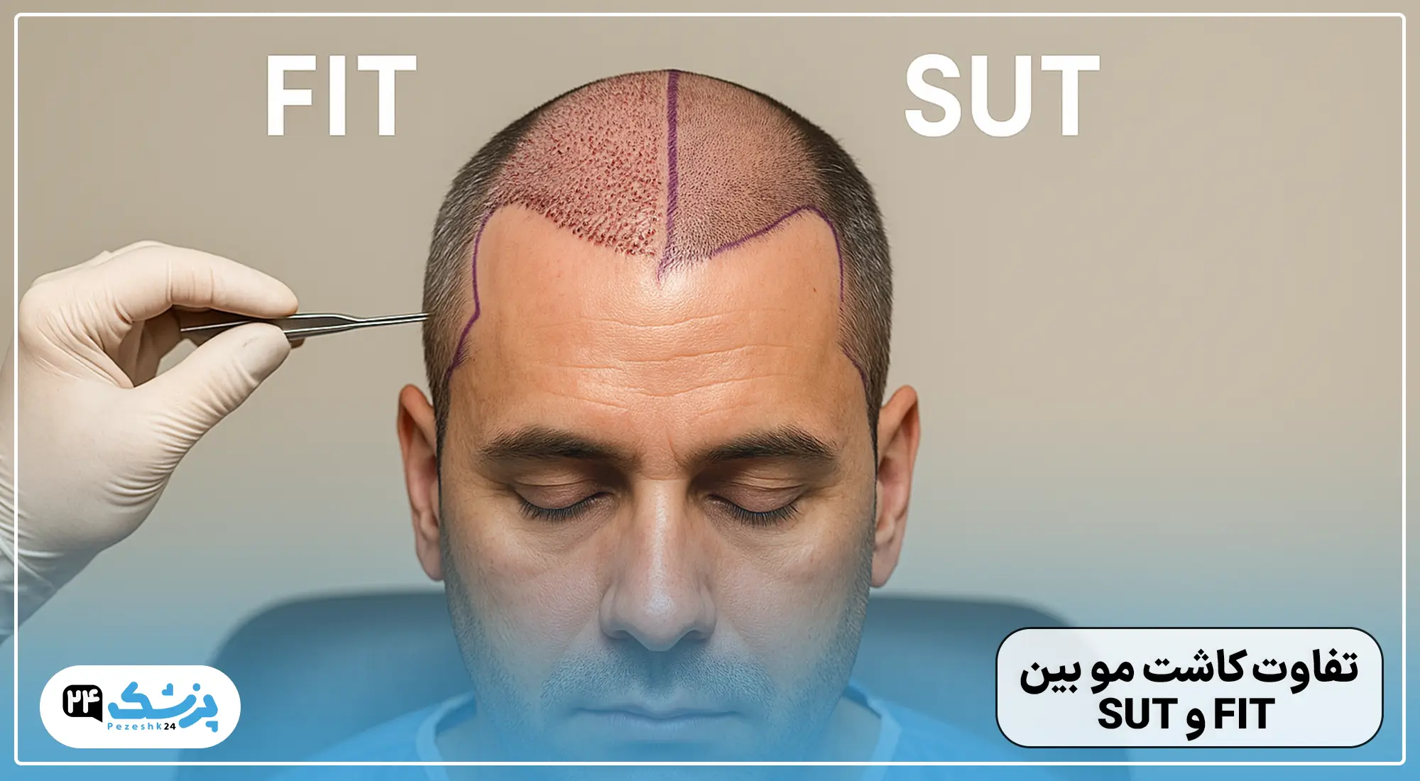 تفاوت کاشت مو بین روش های FIT , SUT