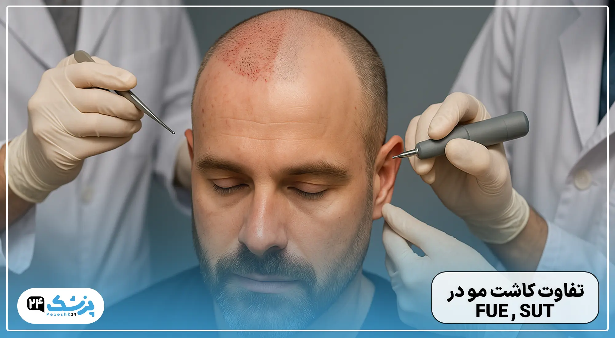 تفاوت کاشت مو در روش های FUE , SUT